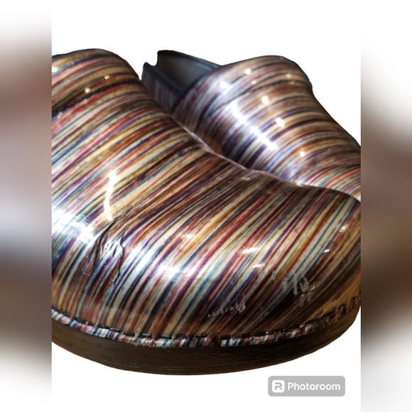 Dansko Pro XP Women's Clogs Grey Multicolored Patent Leather Sz 41 EU/10.5-11 US - Picture 4 of 11